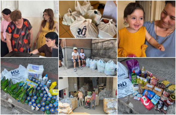 Первая выдача гуманитарной помощи в общине Масис (видео)